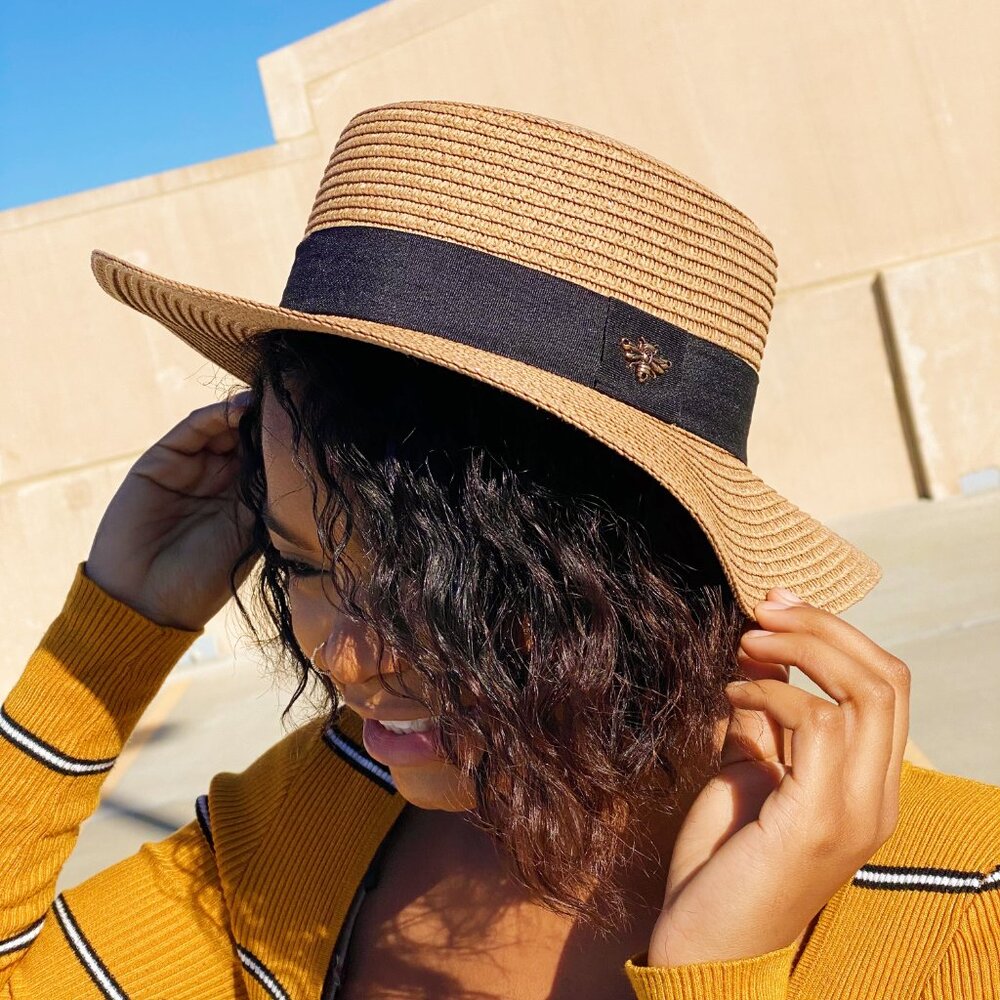 Bee Detail Straw Hat